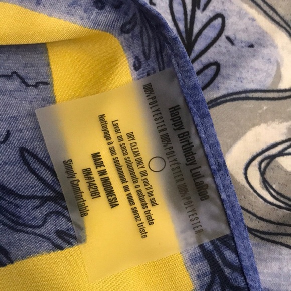 NWT Lularoe consultant gift unicorn scarf for 5th birthday blue yellow NEW - Picture 4 of 6